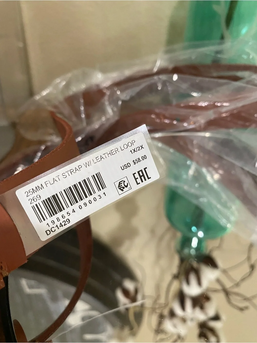 Frye Brown Leather Belt, brown, size 1x/2x new!